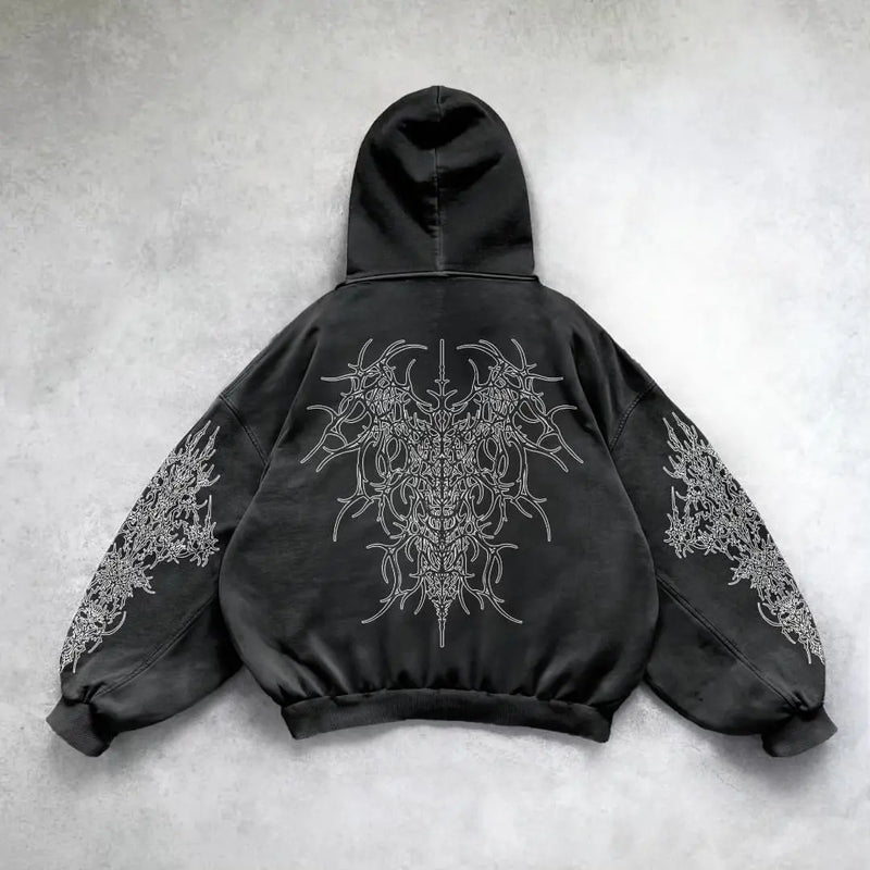 Y2K Gothic Hoodie for men's