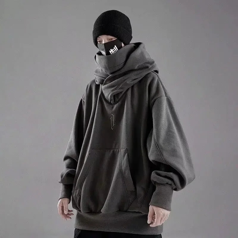 Худі з високим коміром Y2K Techwear