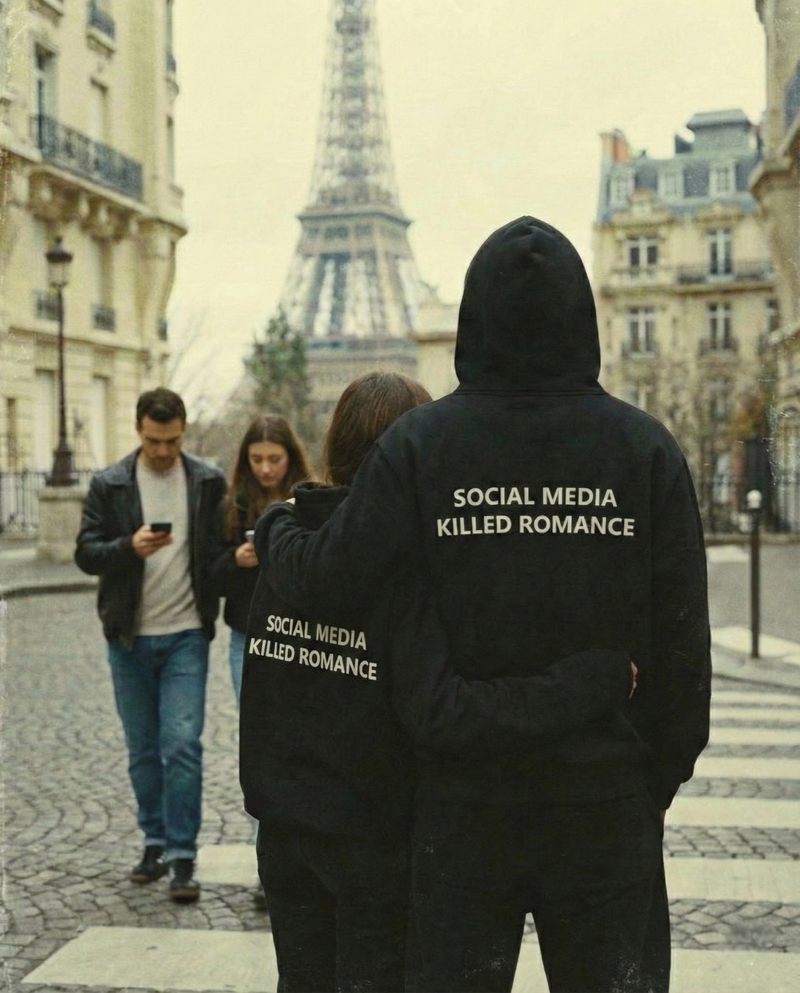 Худі унісекс «Соціальні мережі вбили романтику»